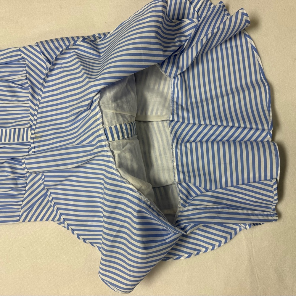 Veronica Beard Bell Ruched Striped Mini Shirt Dress –Size 6 –Excellent Condition - Picture 10 of 11